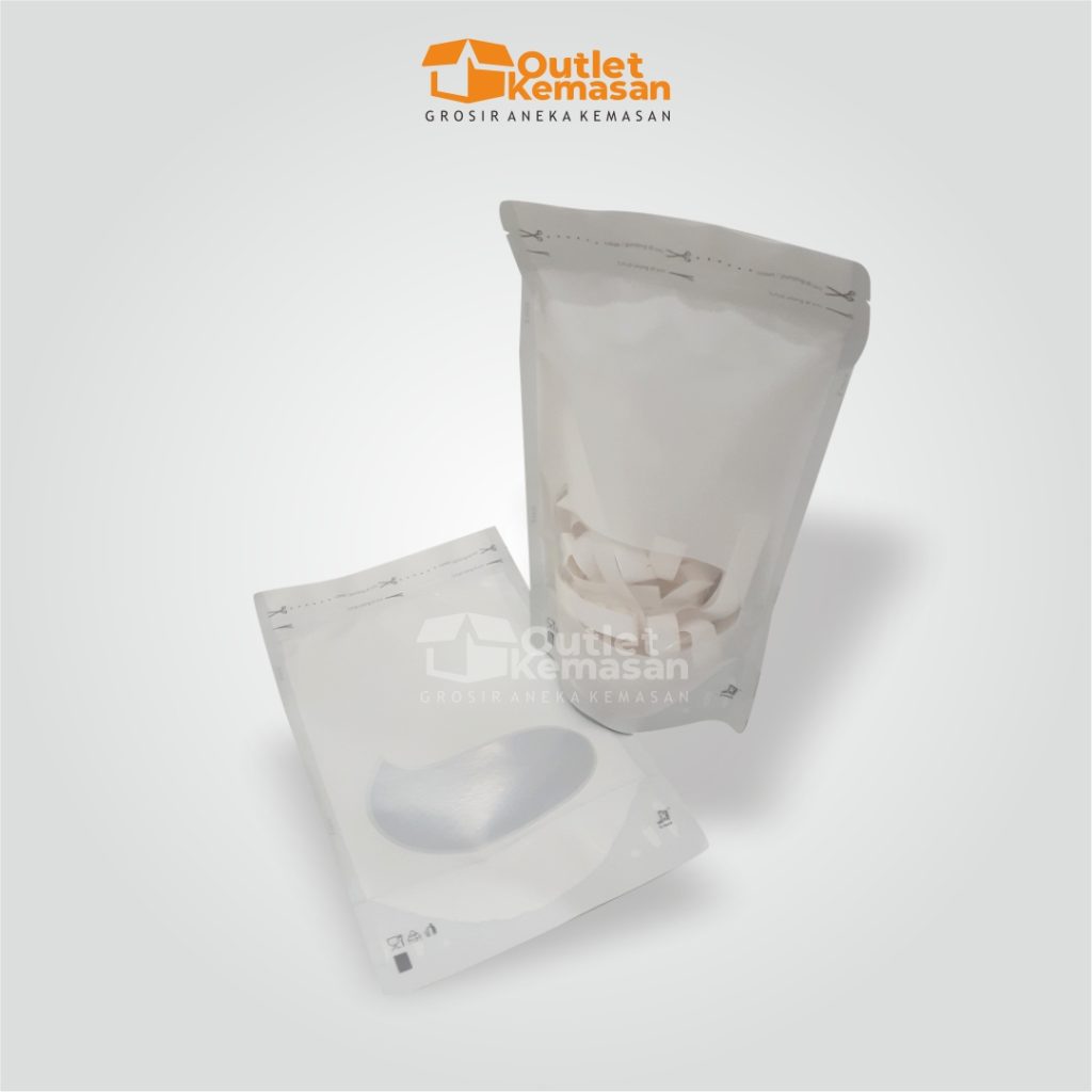 Standing Pouch Window Standing Pouch Putih Window 500gr - Outlet Kemasan